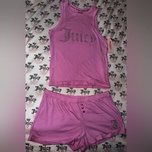 Juicy Couture Pinkish/ purple rhinestone Sleepwear Set